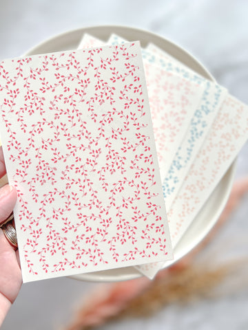 1 Sheet, Approx 13x90cm, Floral Print Water Decal Image Transfer for Polymer Clay / Ceramics